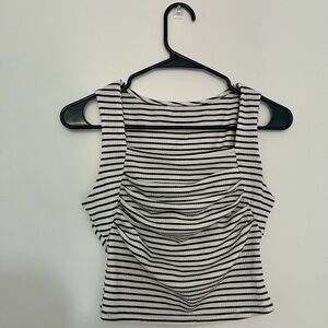 Striped Black and White Women's Top